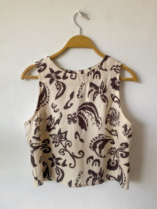 Top Barbados print marrón