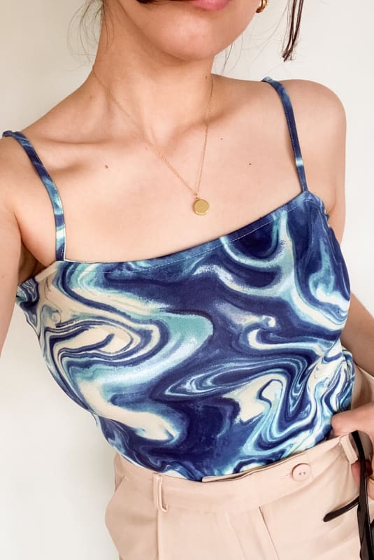 Body Abba print azul