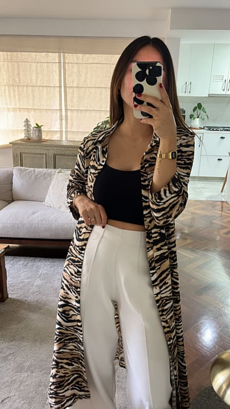 Vestido Sofia print marròn