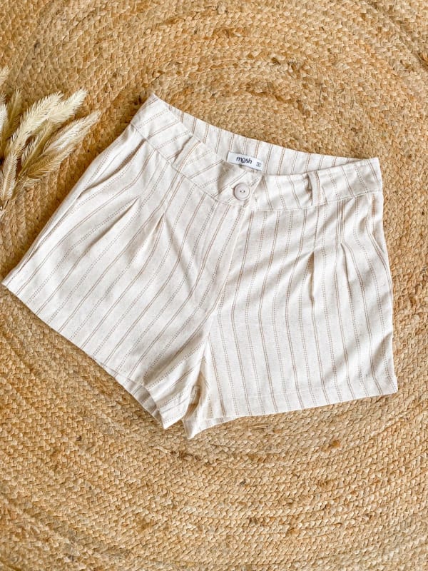 Short sastre rayas marrón