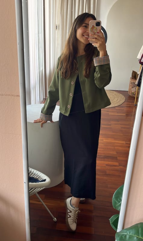 Cropped Jacket verde
