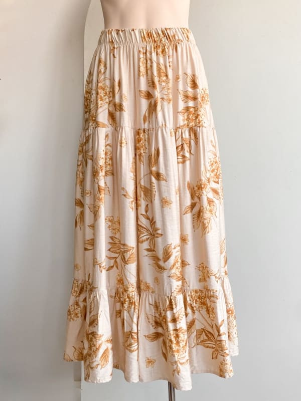 Falda tiempos print amarillo