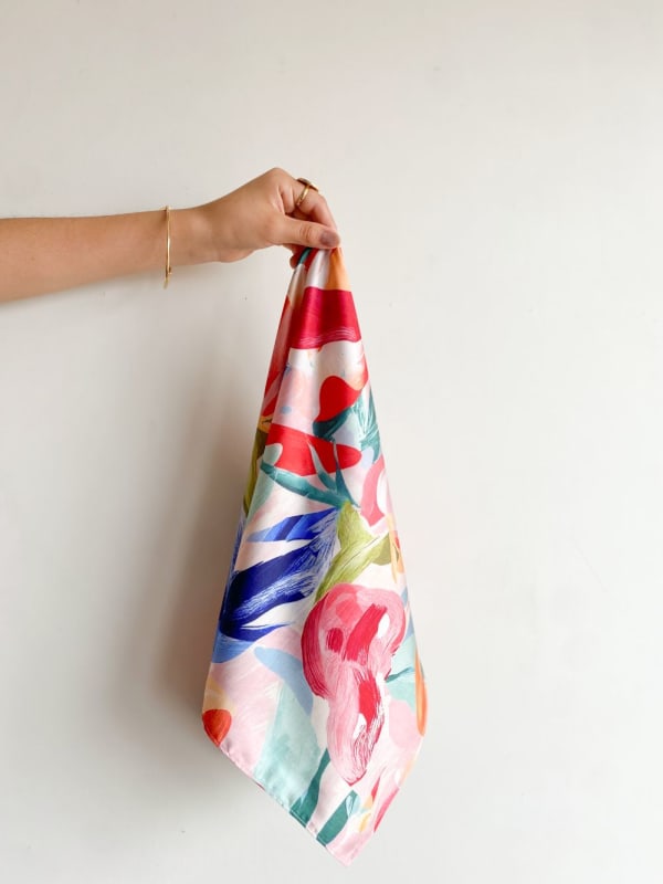 Pañuelo print rosa
