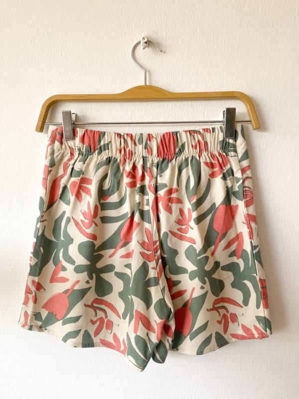 Falda short Barbados print verde