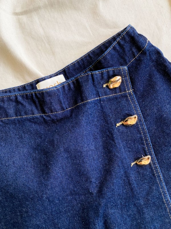 Falda Short denim azul