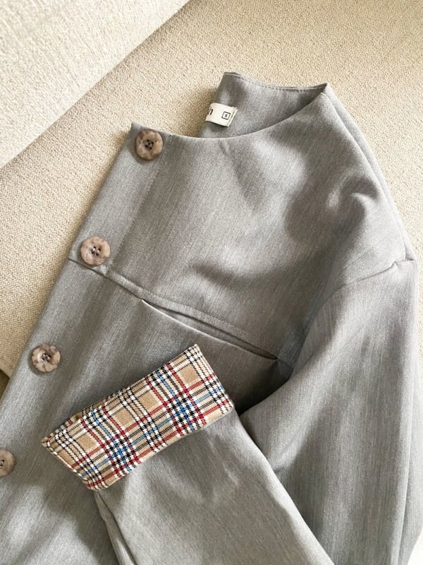 Cropped Jacket gris
