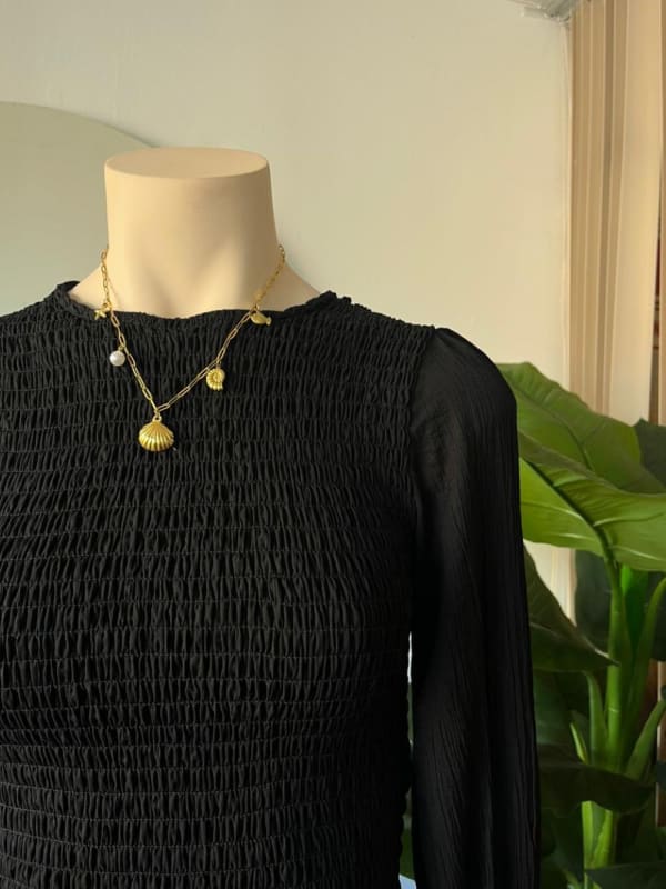 Blusa elasticada negro