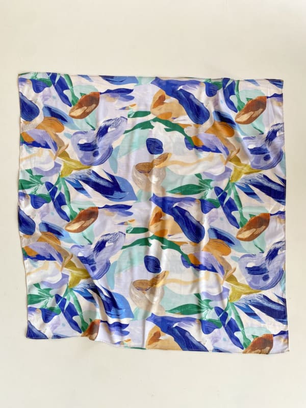 Pañuelo print azul