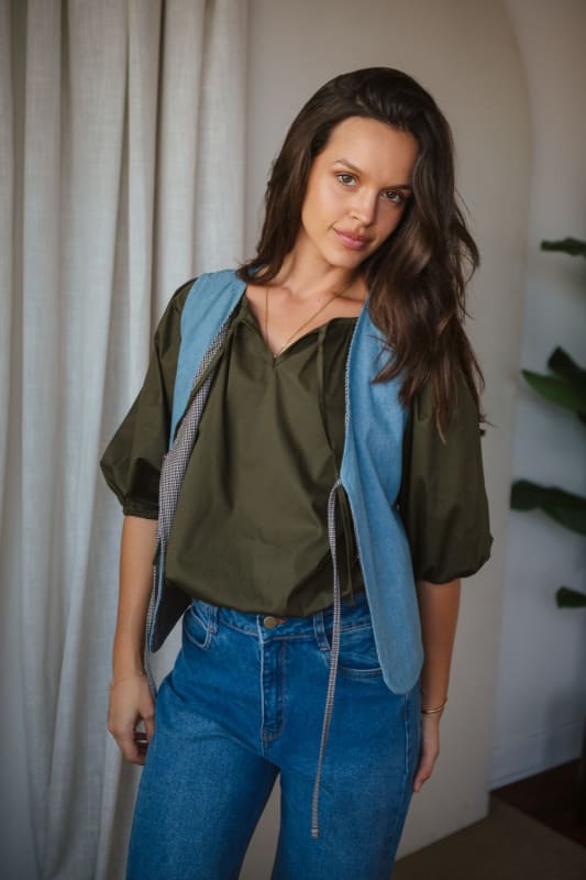 Blusa Nube verde militar
