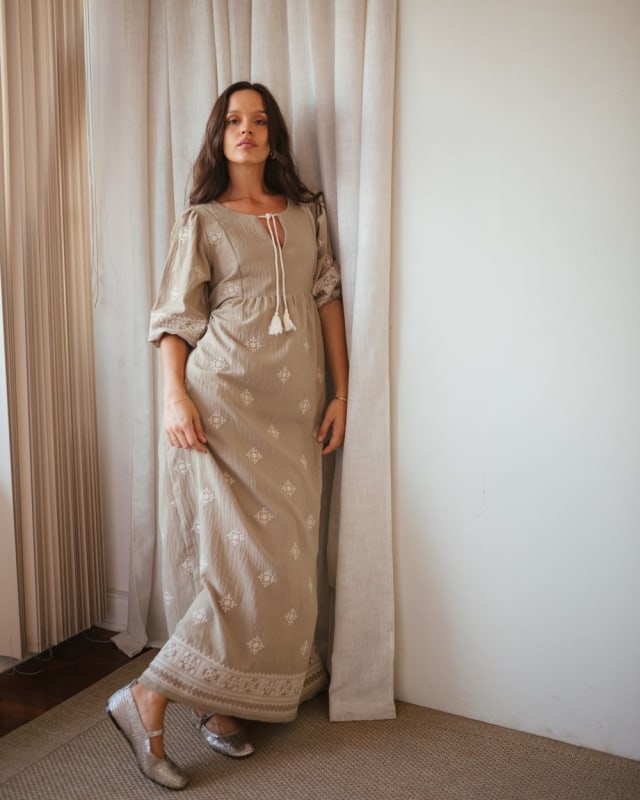 Vestido Helena arena