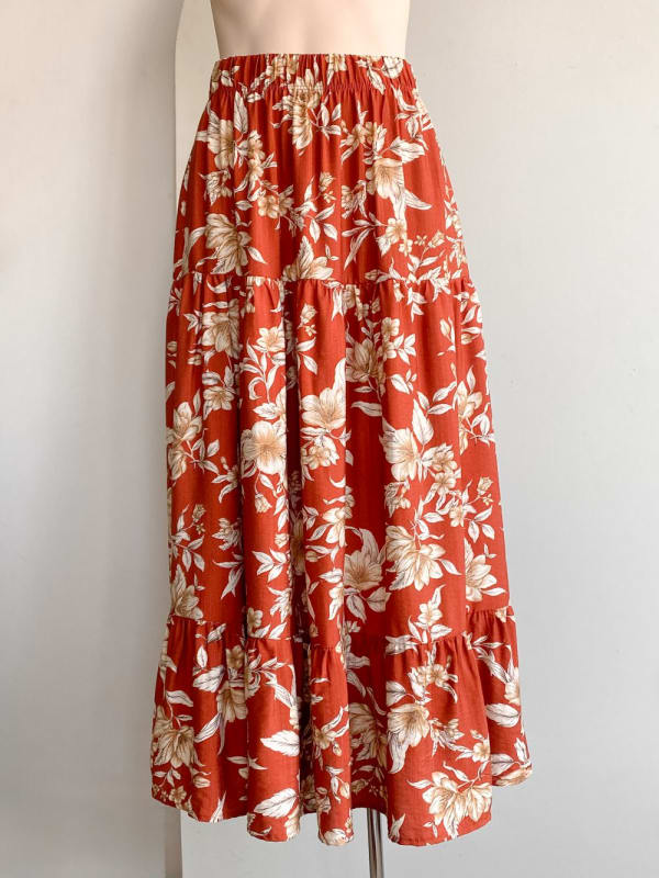 Falda tiempos print lacre