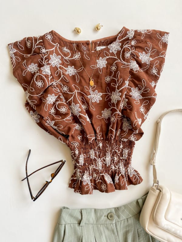 Blusa coco marrón