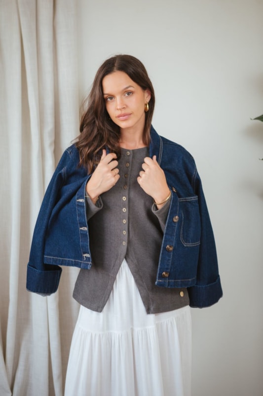 Casaca Denim azul
