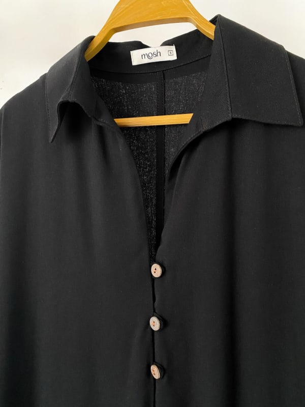 Vestido botón Raquel negro