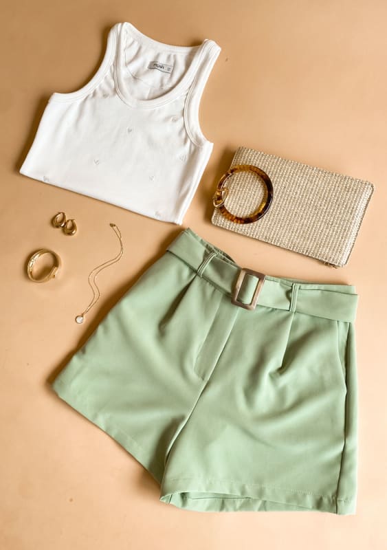 Short cinturón verde