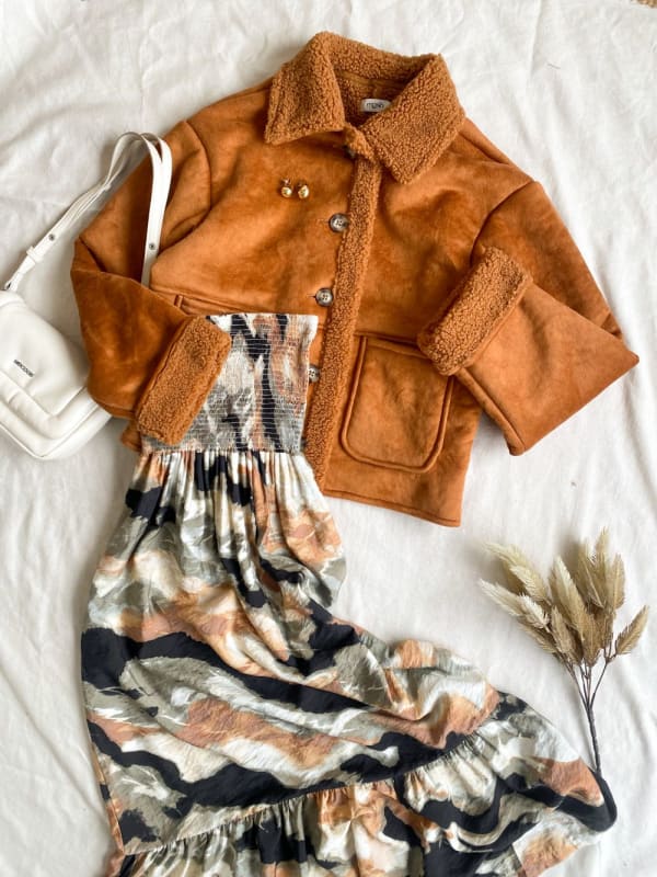 Casaca carnero camel