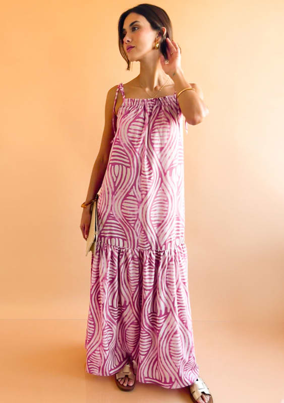 Vestido Renata tie dye fucsia Vestido Renata tie dye fucsia
