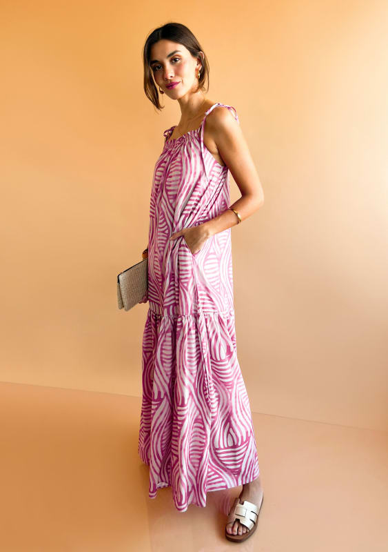 Vestido Renata tie dye fucsia Vestido Renata tie dye fucsia