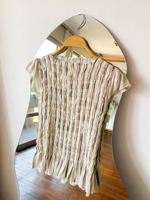 Top elasticado rayas verde