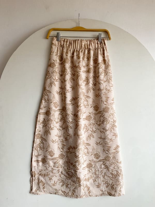 Maxifalda print beige