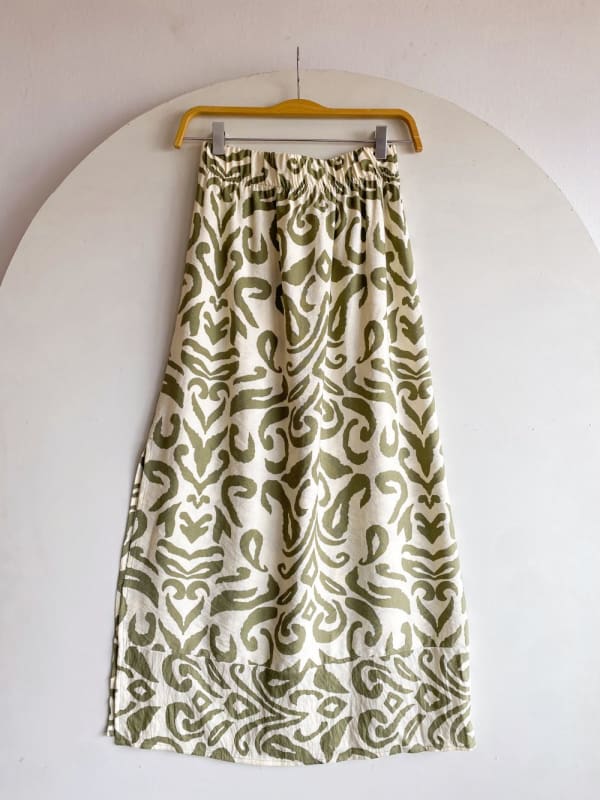 Maxifalda print verde