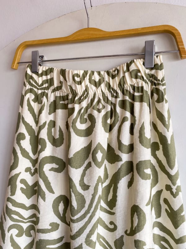 Maxifalda print verde