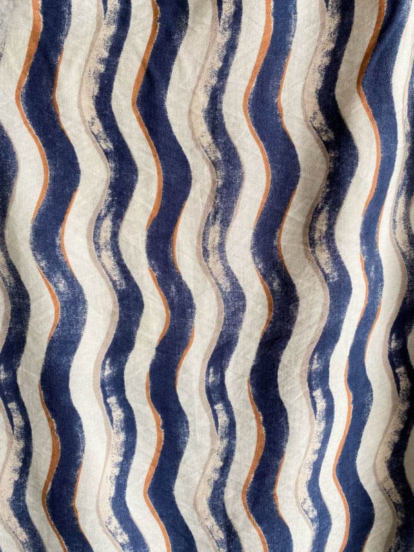 Maxifalda print azul