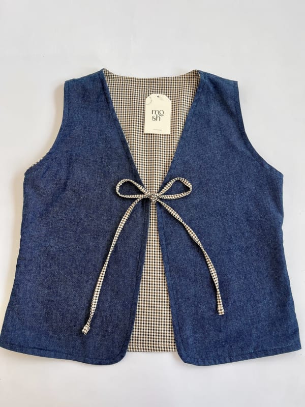 Chaleco Lyon azul/beige