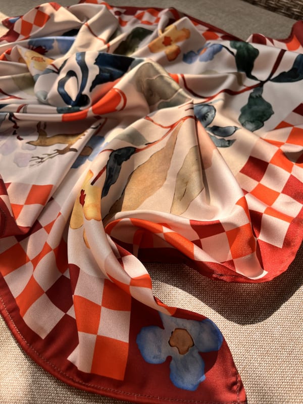 Pañuelo satinado sienna