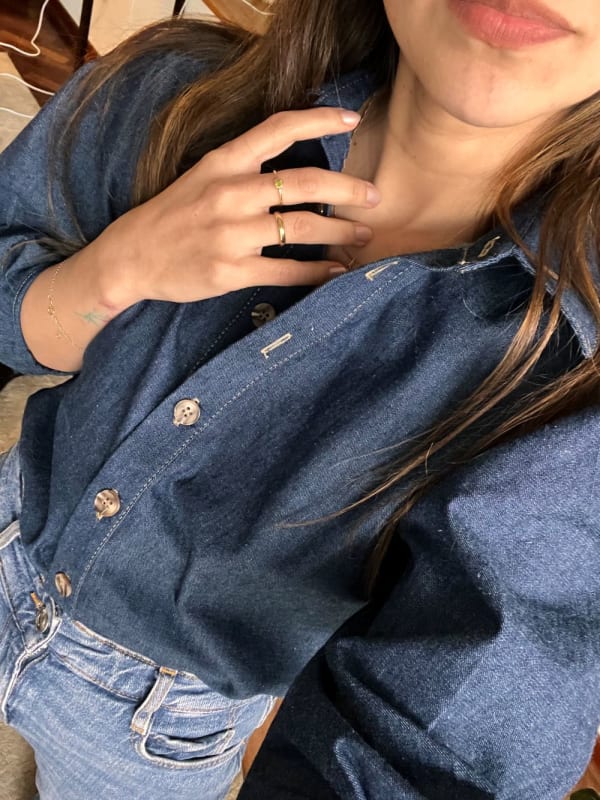 Blusa Bloom azul intermedio