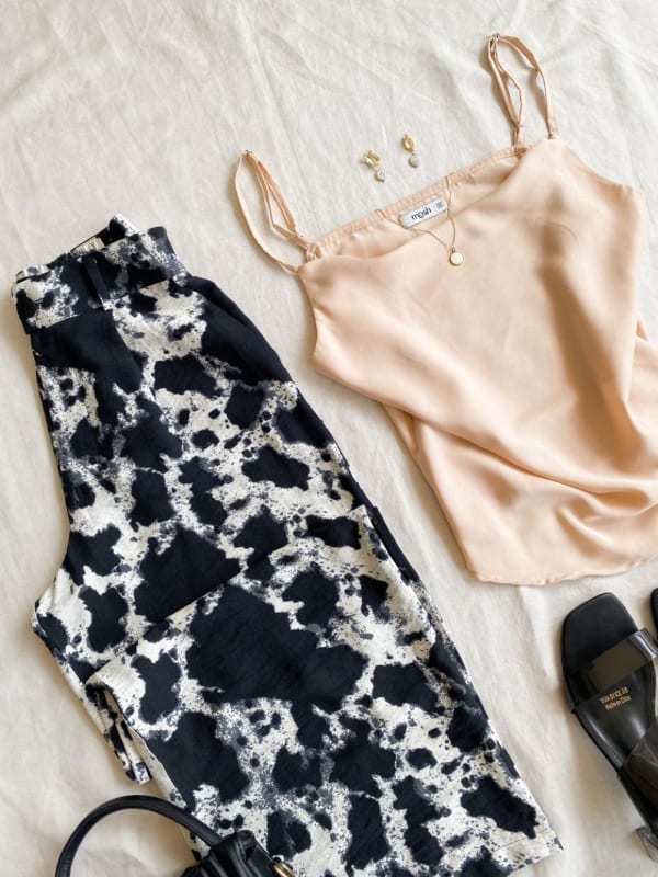 Pantalon Monaco print negro