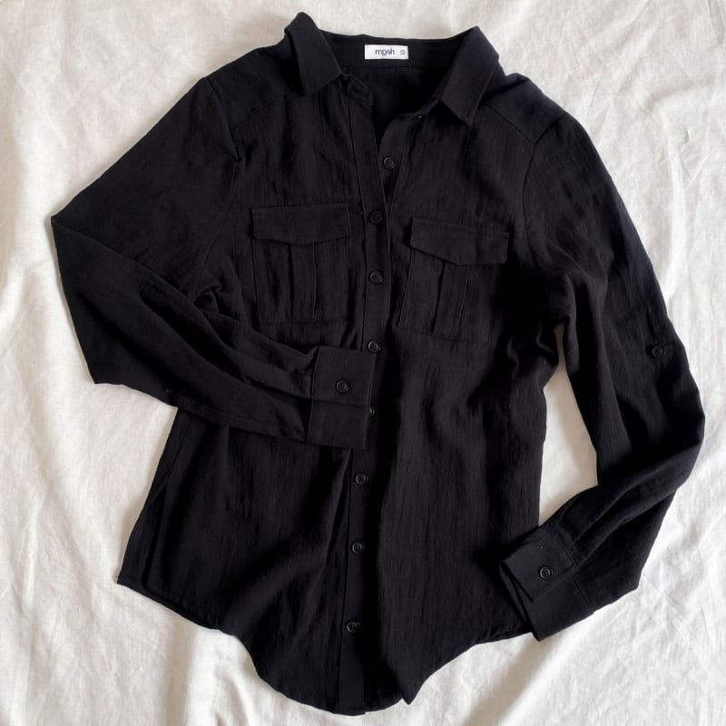 Blusa Malibu lino negro Blusa Malibu lino negro