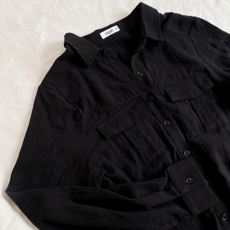 Blusa Malibu lino negro Blusa Malibu lino negro