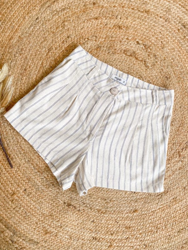 Short sastre rayas azules