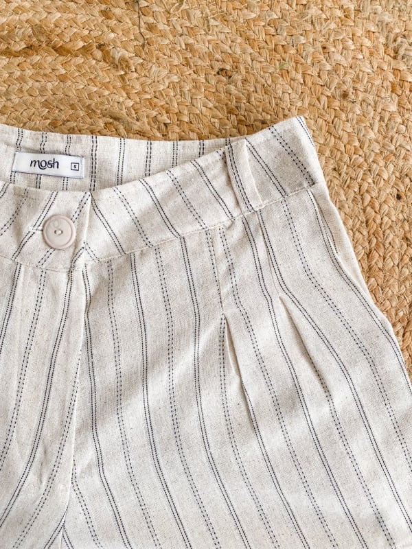 Short sastre rayas negro