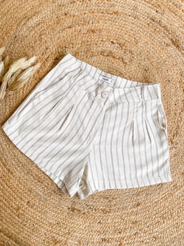 Short sastre rayas negro