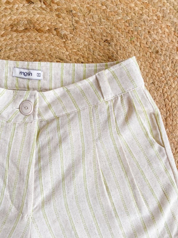 Short sastre rayas verdes