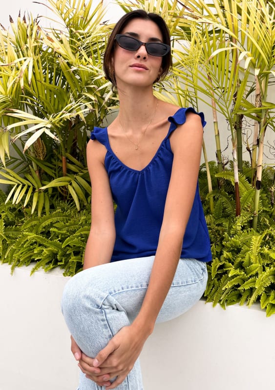 Blusa Viena azul