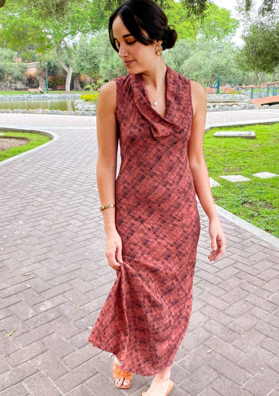 Vestido Gaia print lacre