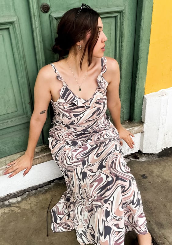 Vestido Maia print negro