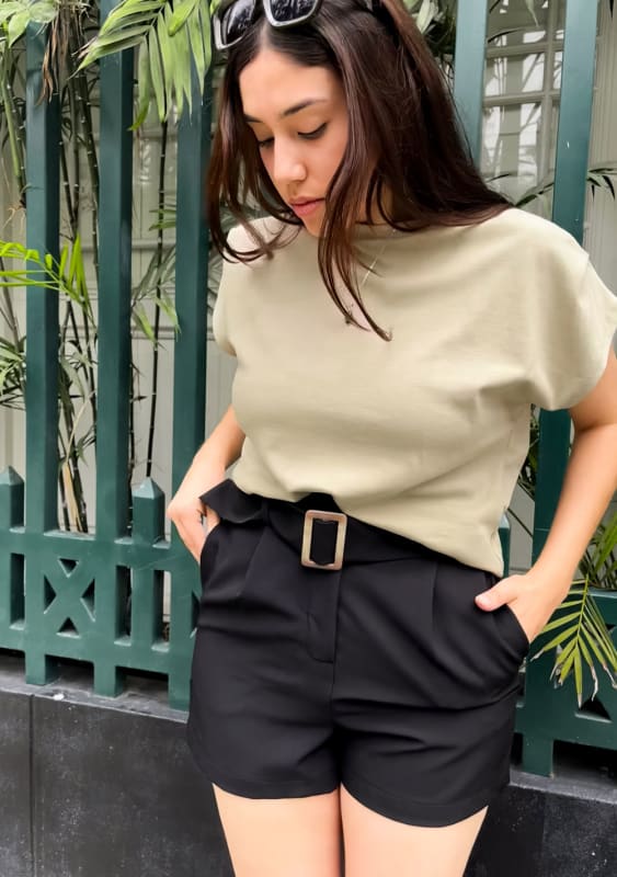 Short cinturón negro