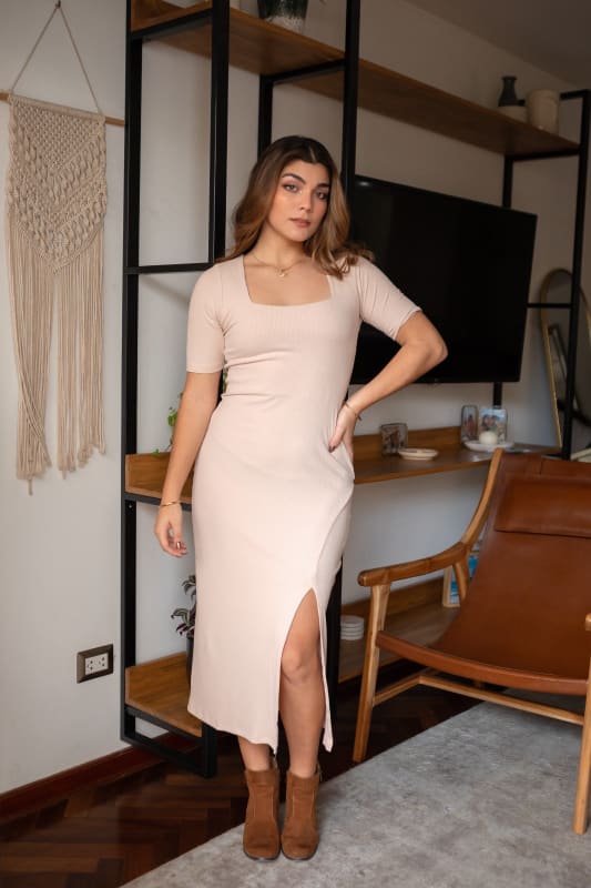 Vestido Natalia beige