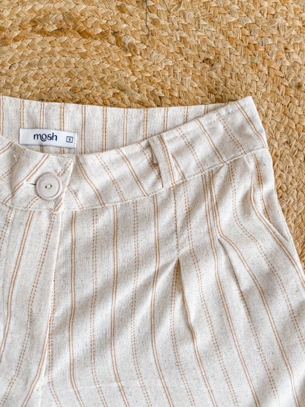 Short sastre rayas marrón