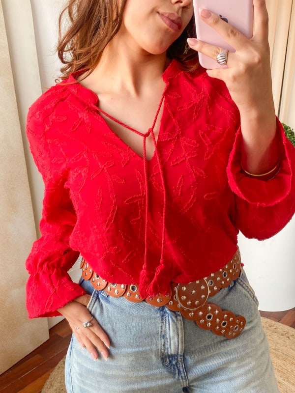 Blusa Boho rojo Blusa Boho rojo
