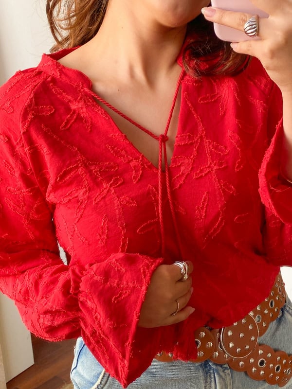 Blusa Boho rojo Blusa Boho rojo