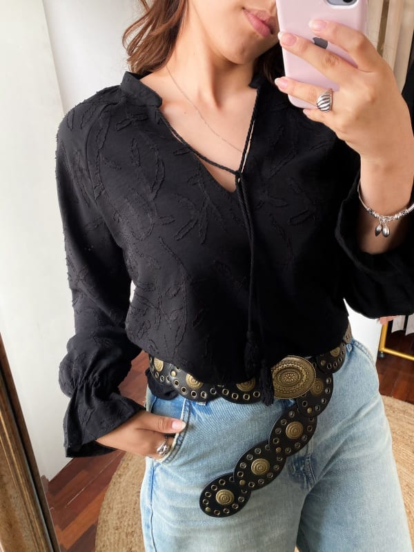 Blusa Boho negro