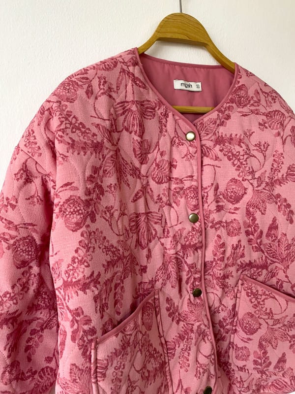 Chaqueta Acolchada Floral rosa Chaqueta Acolchada Floral rosa