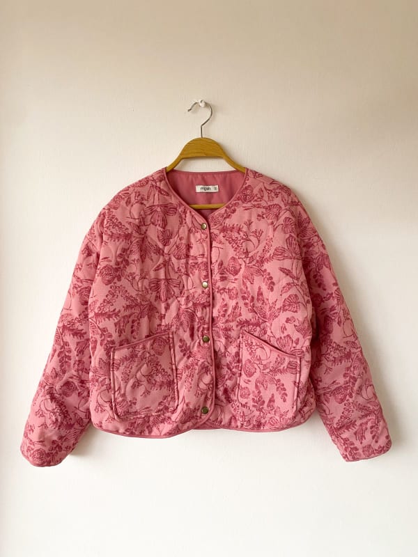Chaqueta Acolchada Floral rosa Chaqueta Acolchada Floral rosa
