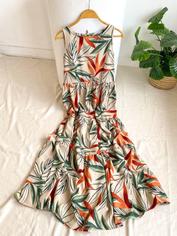 Vestido Florencia print verde