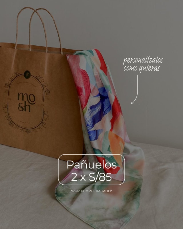 Pañuelo print azul